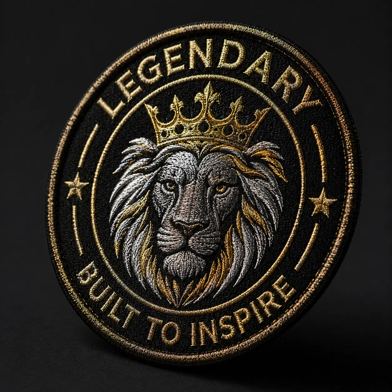 Metallic thread emboridary patch